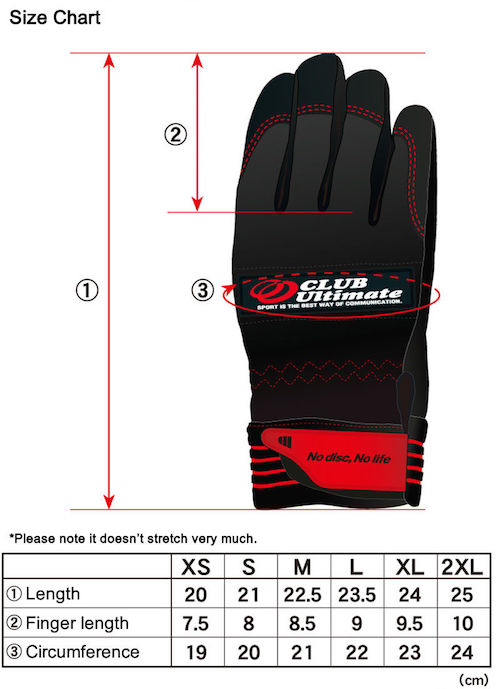 Friction Gloves Size Chart